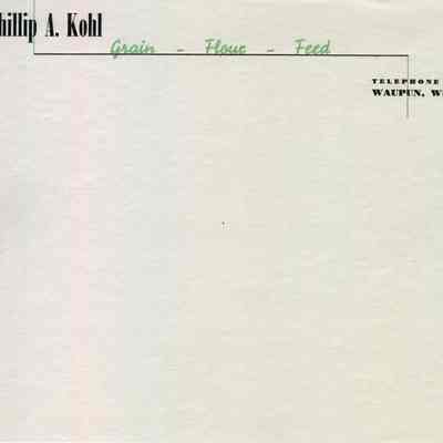 Letterhead, Kohl Elevator, Phillip A Kohl