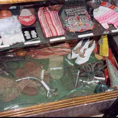Photograph, Damage to Museum, Showcase with Broken Glass