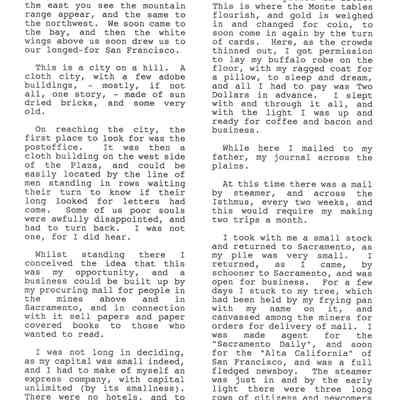 Page from Gold Rush Journal-Hillyer