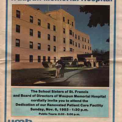 Newspaper, Waupun Memorial Hospital