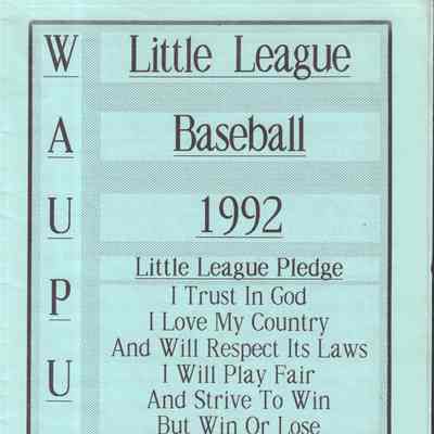 Program, 1992 Little League