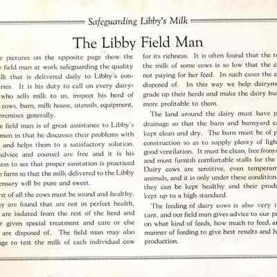 Booklet from Libby, McNeill & Libby.