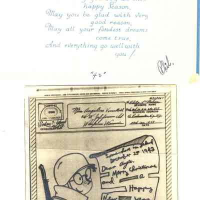 Greeting card from Phil - 1943