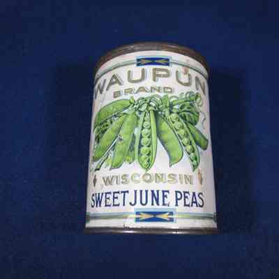 Can, Sweet June Peas, Waupun Canning Co.