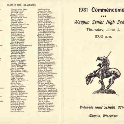 Waupun High School "Commencement" (June 4 1981)