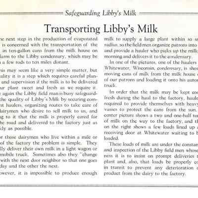 Booklet from Libby, McNeill & Libby.