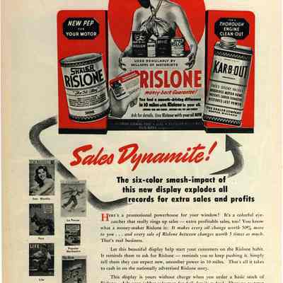Advertisement, Shaler, Rislone and Karb-Out, Motor Magazine, June 1949