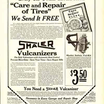 Advertisement, Shaler Vulcanizers, The Literary Digest, March 1914
