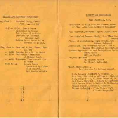 Waupun, McCune Park Beach (Dedication) June 6 1970: Origformat: Other