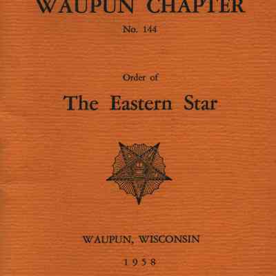 Program, Order of Eastern Star, Waupun Chapter #144, 1958