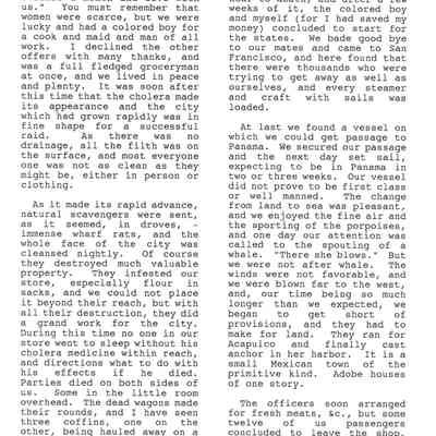 Page from Gold Rush journal-Hillyer