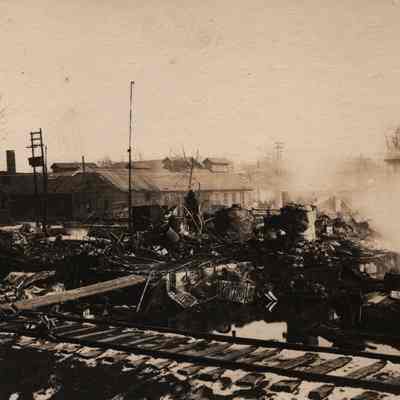 Postcard, Shaler Fire