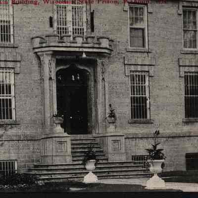 Postcard, Corrections, Wisconsin State Prison, Entrance Main Building