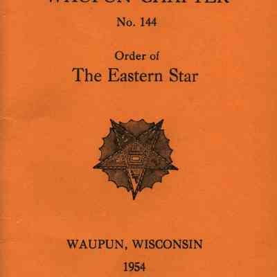 Program, Order of Eastern Star, Waupun Chapter #144, 1954 (50th)