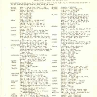 Cemetery Record, Church, Norwegian Lutheran