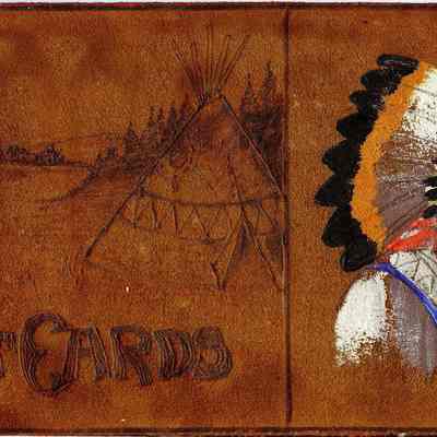 Postcard, Leather Photograph Album, Native American