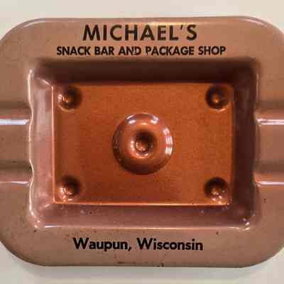 Ashtary, Metal, Michael's Snack Bar and Package Shop