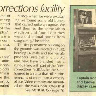 Artifacts tell history of corrections facility.