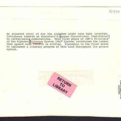 Info on back of photo of PAL System.