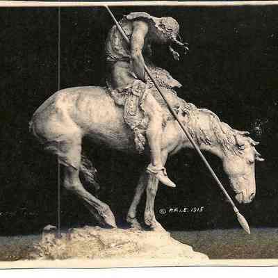 Postcard, The End of the Trail, 1915