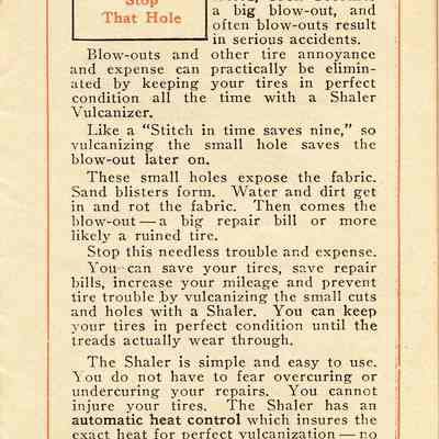 Shaler Advertising Booklet.