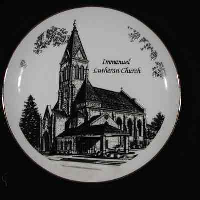 Plate, Church, Commemorative, Immanuel Lutheran