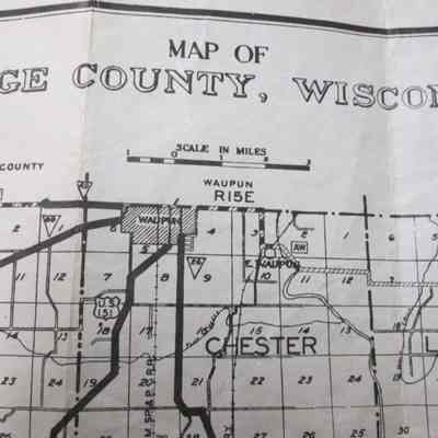 Map of Dodge County, Wisconsin (Waupun)