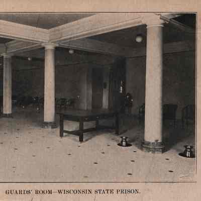 Postcard, Corrections, Wisconsin State Prison, Guard's Room