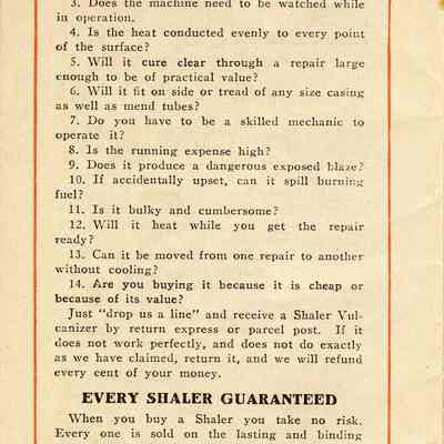 Shaler Advertising Booklet.