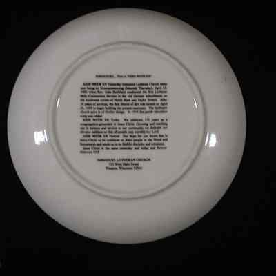 Plate from Immanuel Lutheran Church.