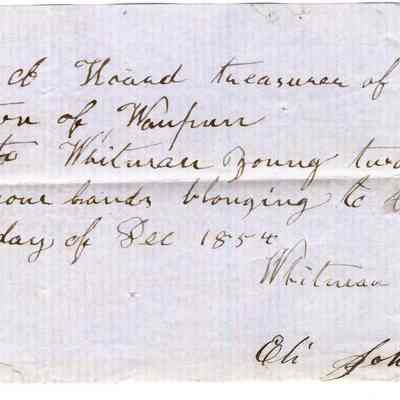 Teacher contract of 1854