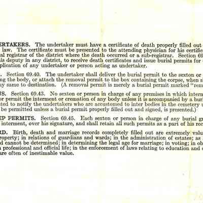 State of Wisconsin Burial Perm