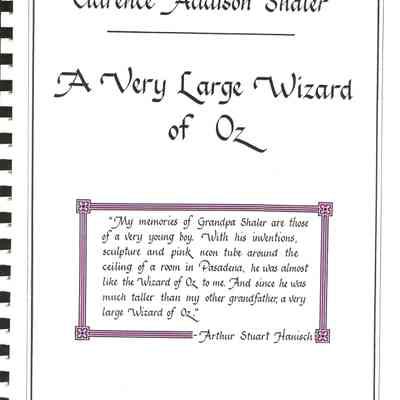 Page from booklet -  A Very Large Wizard of Oz
