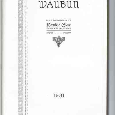 Waubun 1931