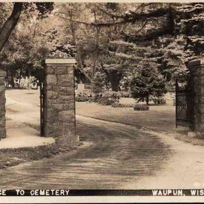 Postcard, Cemetery, Forest Mound, Entrance, #6