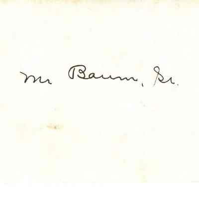 P. 115, Mr. Baum, Sr.