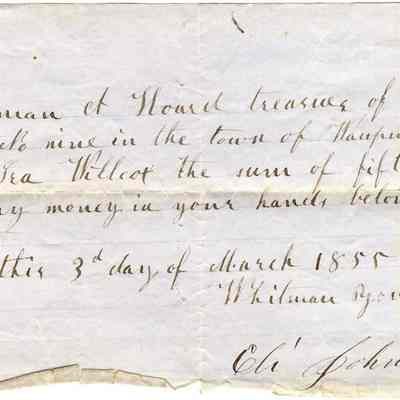Teacher contract of 1855