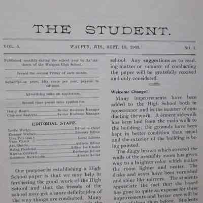 The Student vol.1, #1 pg 1: Origformat: Other
