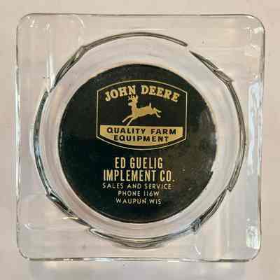 Ashtray, Glass, Ed Guelig Implement Company