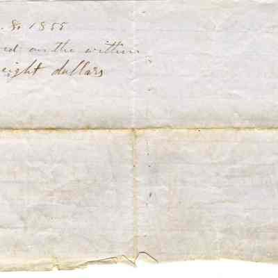 Back of teacher contract of 1855
