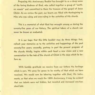 First Reformed 75th anniversar