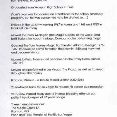 Tom Mullica, Life Timeline