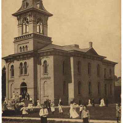 Postcard Waupun High School circa 1915, #7257