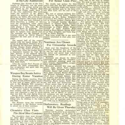 Waupun School News, Vol II, April 7, 1937