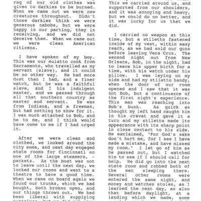 Page from Gold Rush journal-Hillyer