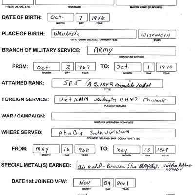 Frank Mesa Military Biography