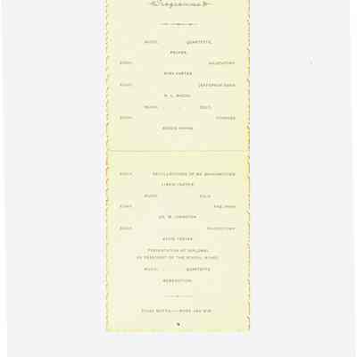 Commencement program.