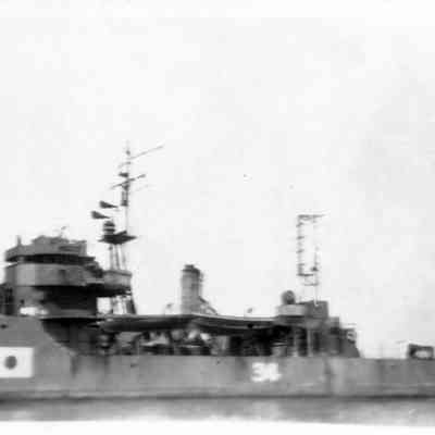 Photo of ship during WWII.