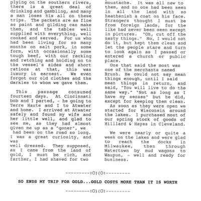 Page from Gold Rush journal-Hillyer