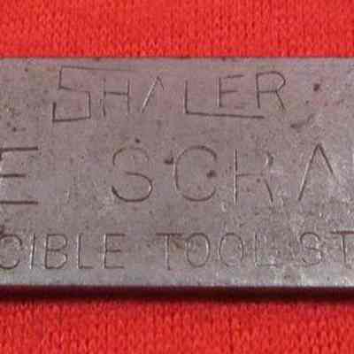 Shaler tire scraper, crucible tool steel.